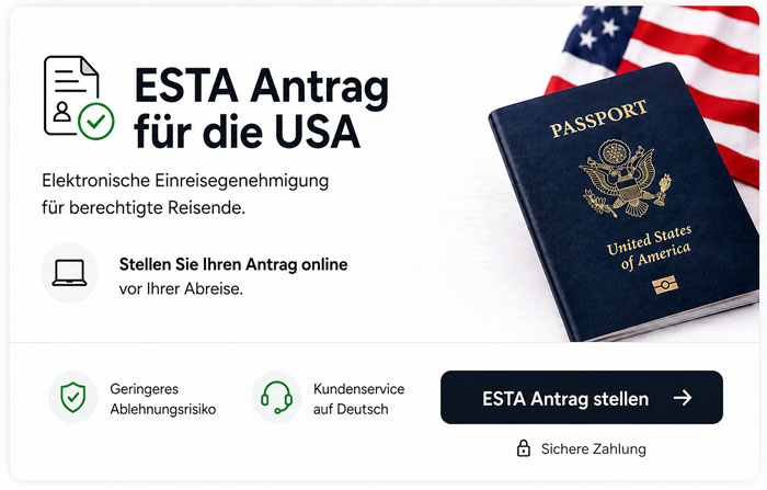 ESTA-Antrag USA online mit amerikanischem Pass und Unterstützung auf Französisch